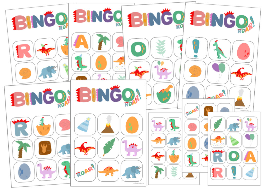 dino bingo kidsparty
